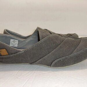 Merrell Gray Canvas Slip On Shoes - Women's Size 7.5 Moccasins (J98986)